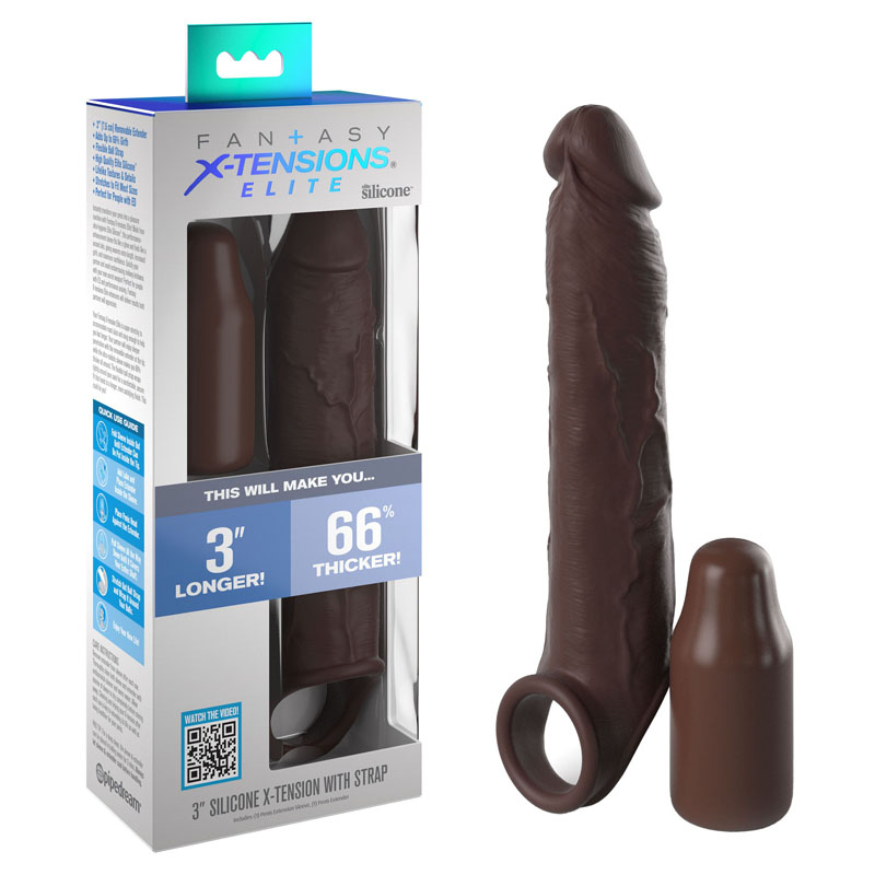 Fantasy X-Tensions Elite 3'' Extension with Strap - Brown